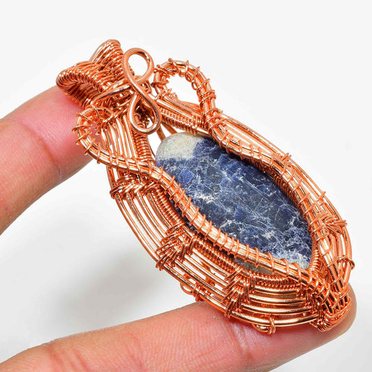 Ezra’s Veil – Lapis Lazuli Copper Pendant