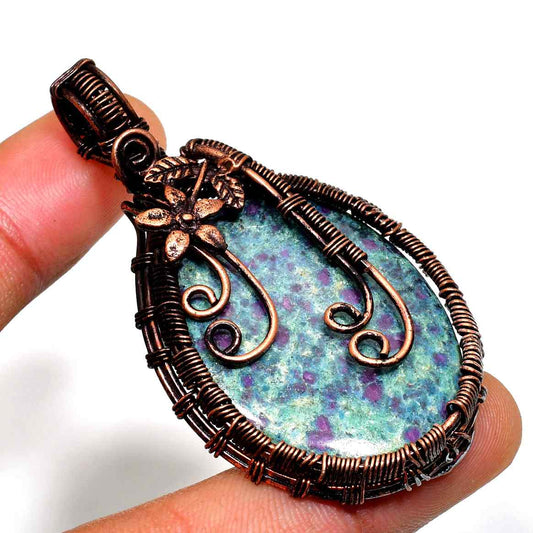 Gaia’s Harmony – Amethyst Copper Pendant