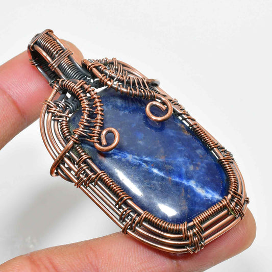 Serenity’s Veil – Lapis Lazuli Copper Pendant