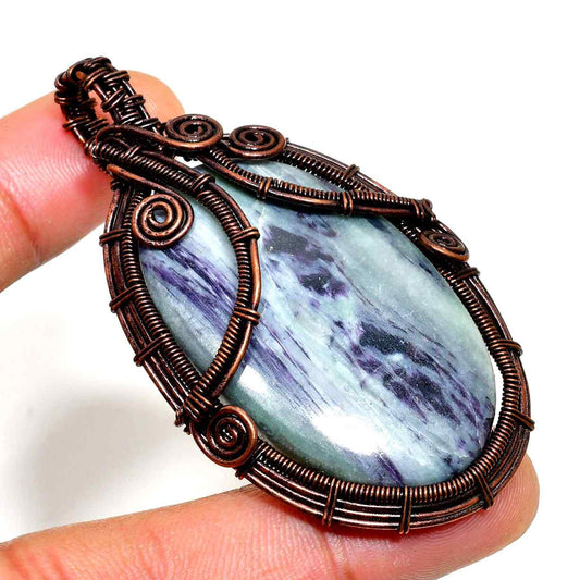 Luna’s Balance – Fluorite Copper Pendant