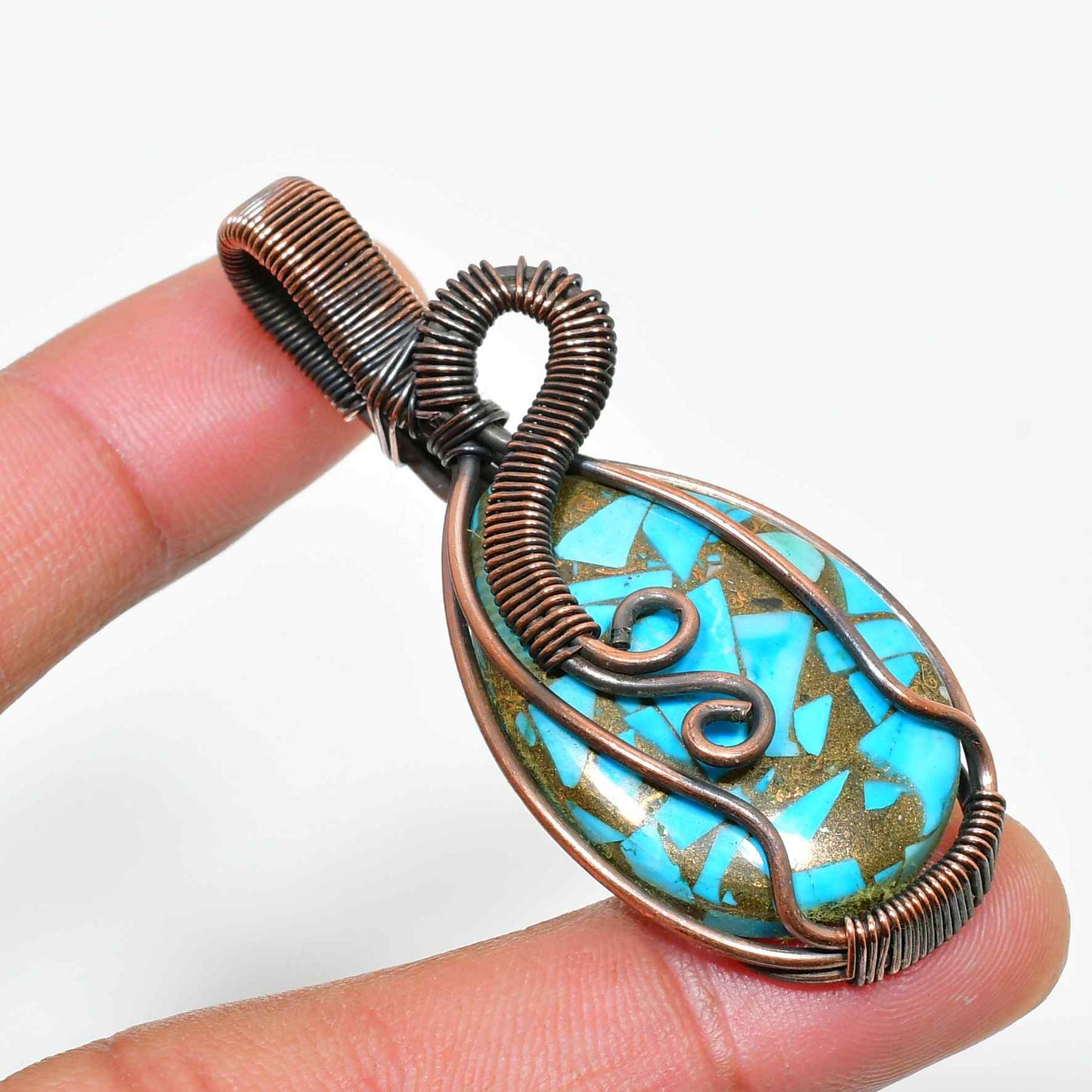 Kaia’s Serenity – Turquoise Copper Pendant