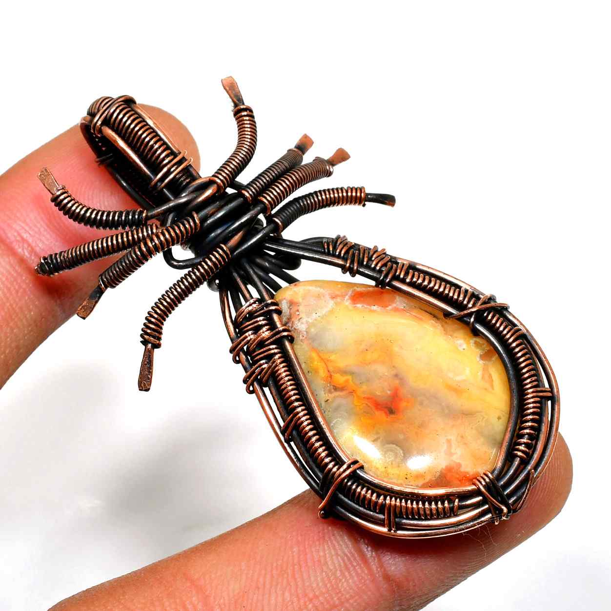 Earth’s Embrace – Agate & Copper Pendant