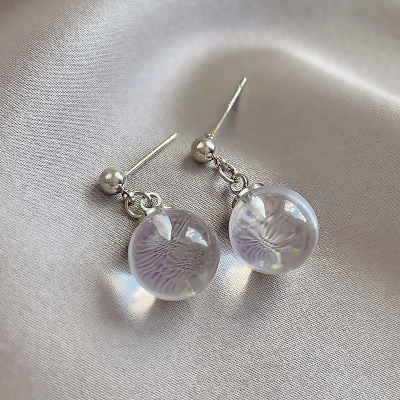 Snow Clear Stud Earrings