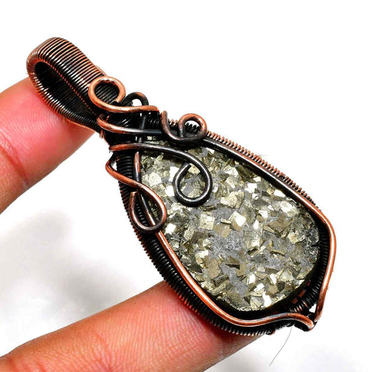 Gilded Dreams – Pyrite Copper Pendant