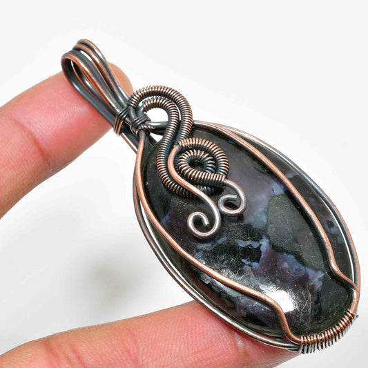 Serpent’s Shield – Obsidian & Silver Pendant