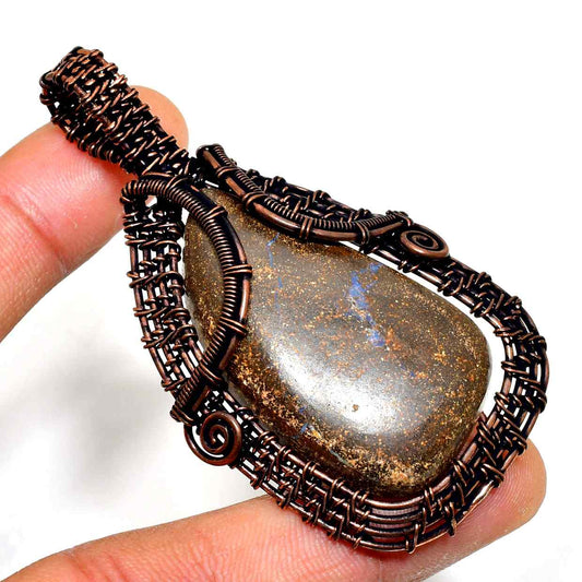 Jasper’s Embrace – Dark Copper Jasper Pendant