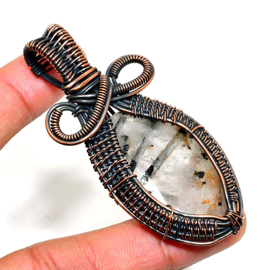 Elysian Light – Quartz & Copper Pendant