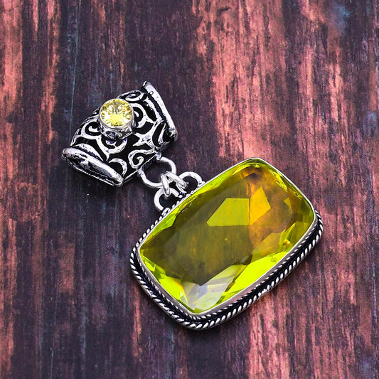 Sunlit Joy – Lemon Quartz & Sterling Silver Pendant