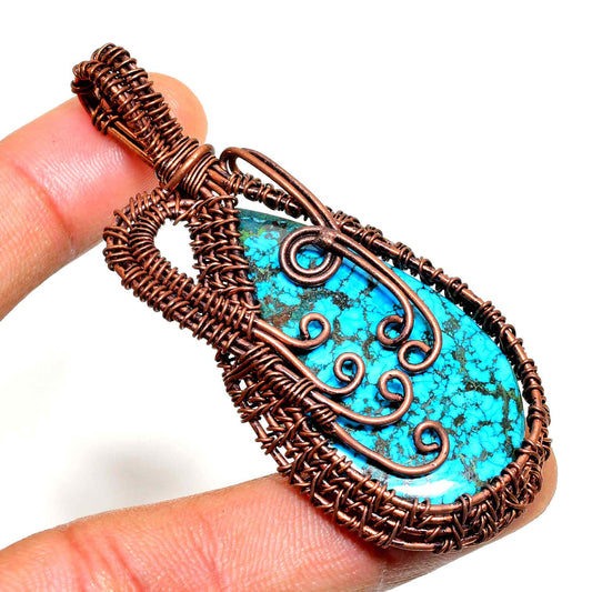 Calm Waters – Turquoise Copper Pendant