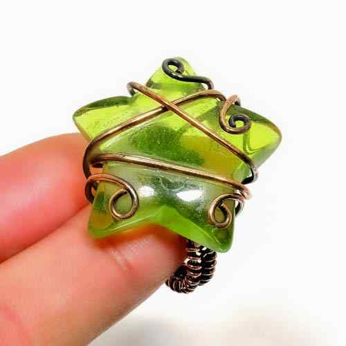 Gaia’s Glow – Peridot Copper Pendant