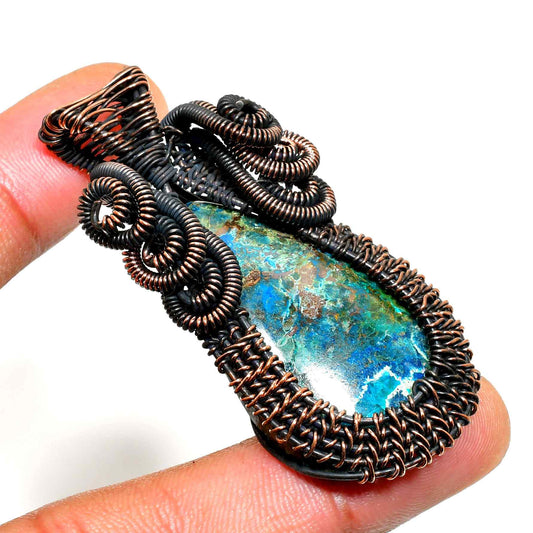 Mystic Waters – Turquoise Copper Pendant