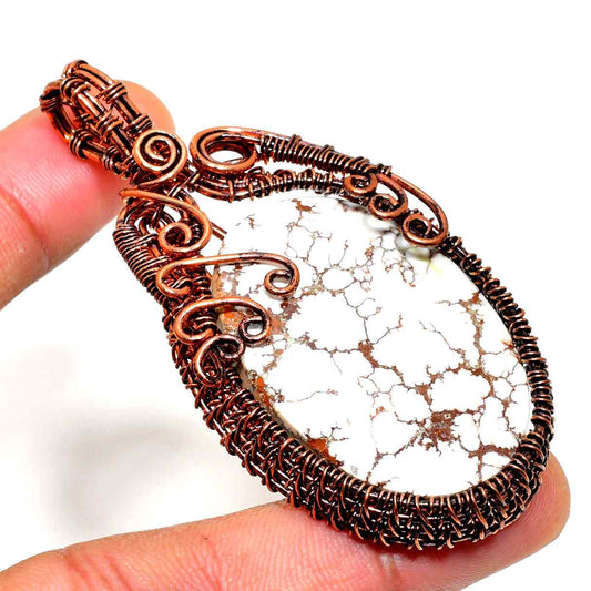 Gaia’s Anchor – Copper-Wrapped Natural Stone Pendant