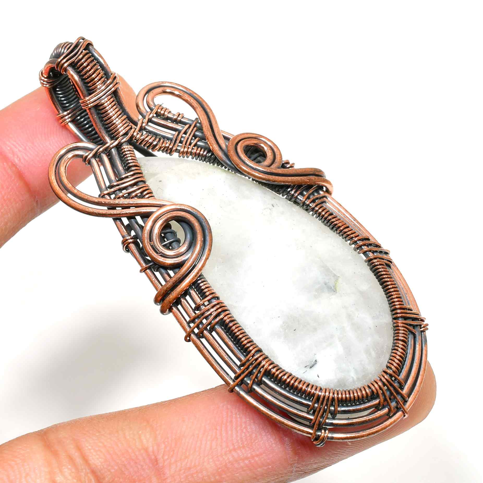 Auric Clarity – Clear Quartz Copper Pendant