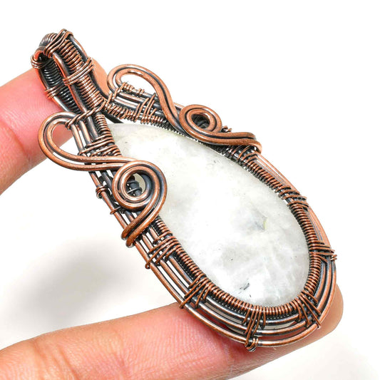 Auric Clarity – Clear Quartz Copper Pendant