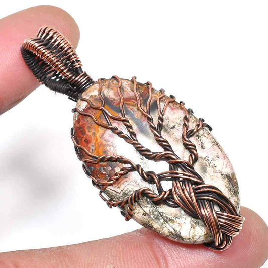 Terra’s Embrace – Agate Copper Pendant