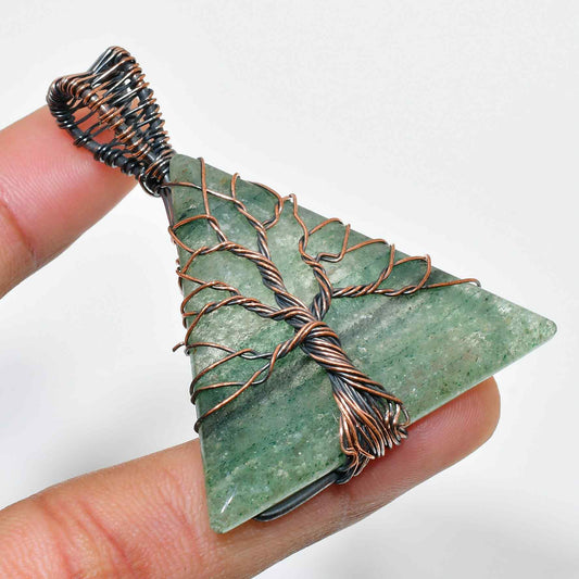 Gaia’s Embrace – Greenstone & Copper Pendant