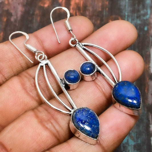 Azure Vision – Lapis Lazuli Silver Earrings
