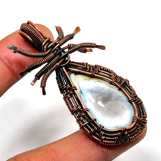 Gaia’s Embrace – Copper Geode Pendant