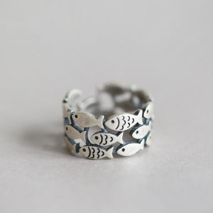 Swarm of Fishes Vintage Ring