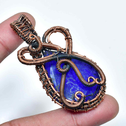 Harmony’s Insight – Lapis Bronze Pendant