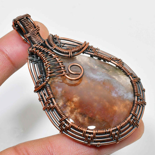 Emberheart – Carnelian Copper Pendant