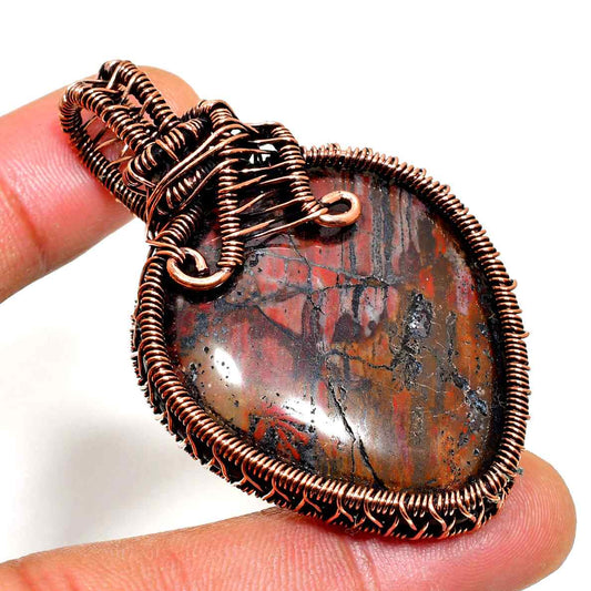 Gaia’s Balance – Jasper & Copper Pendant