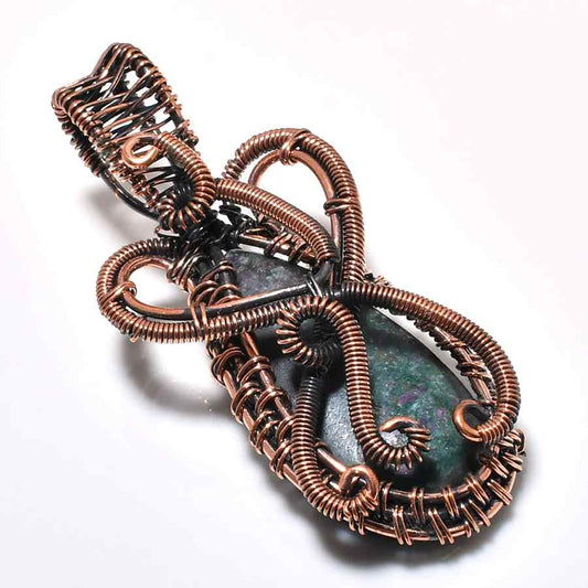 Luna’s Veil – Amethyst & Copper Pendant