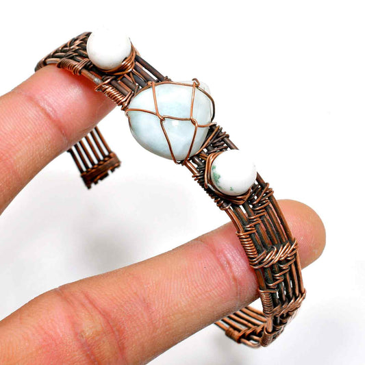 Celestial Calm – Aqua Copper Bracelet