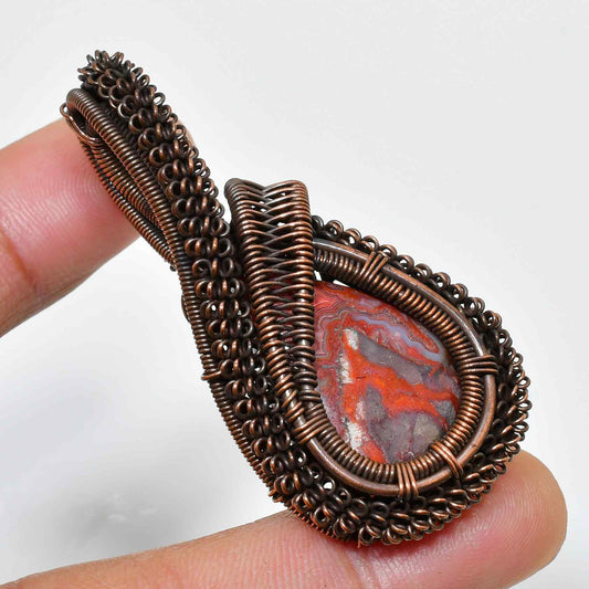 Ember’s Whisper – Red Jasper Copper Pendant