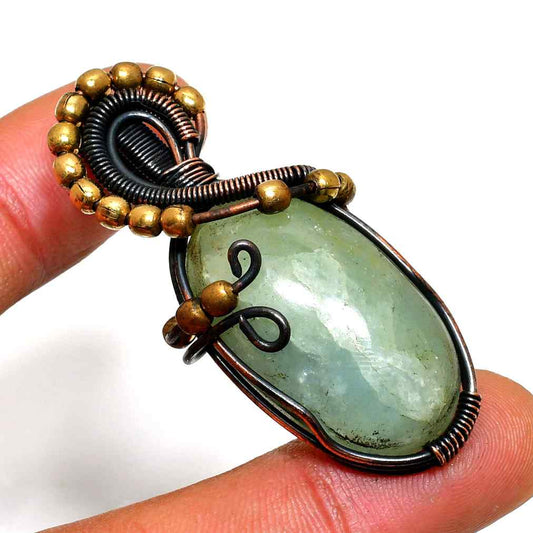 Ezra’s Veil – Tranquil Jade & Copper Pendant