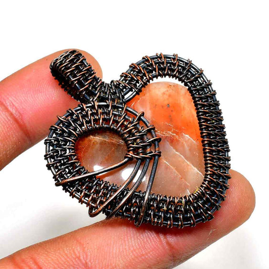Ember’s Heart – Carnelian Copper Pendant
