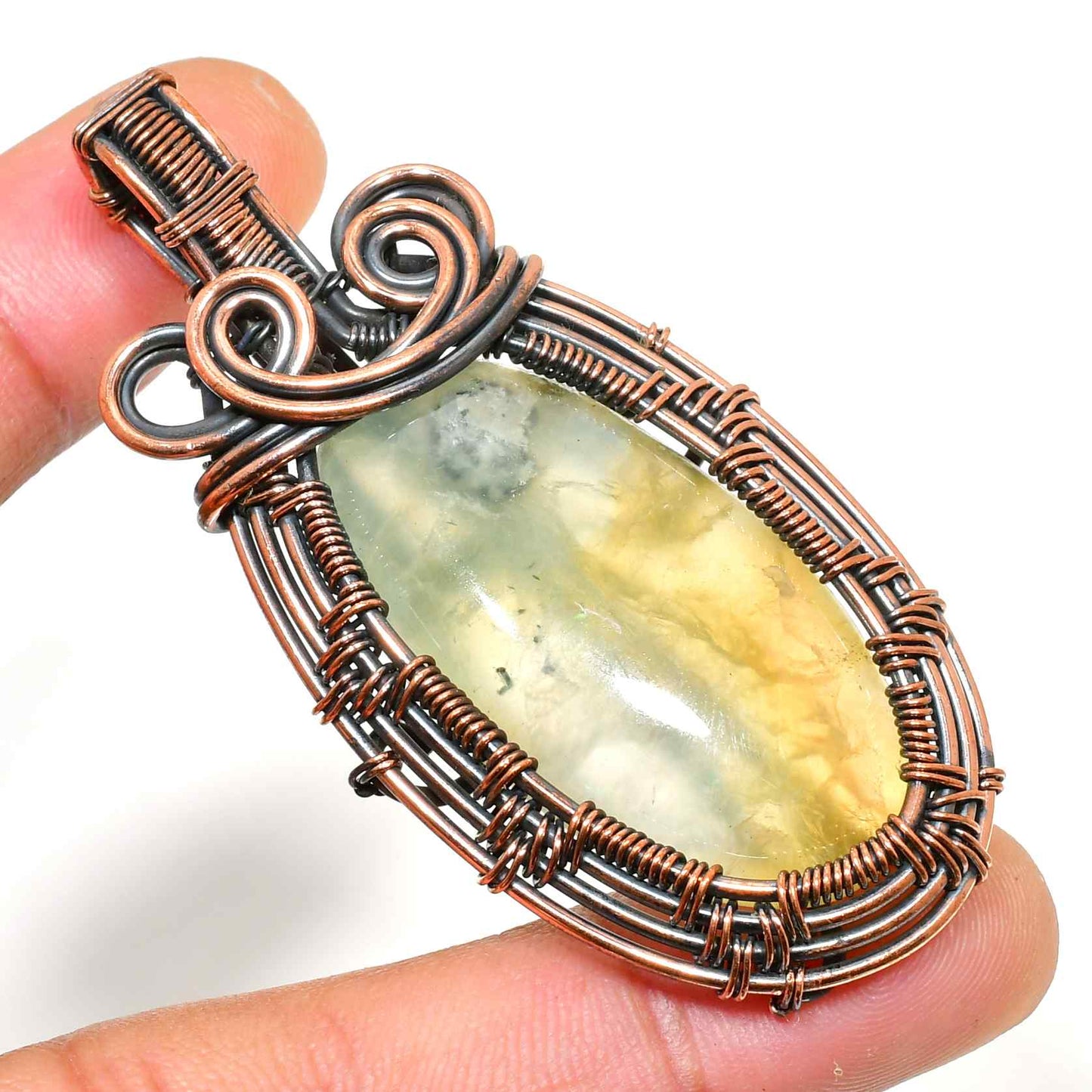 Luna’s Clarity – Fluorite Copper Pendant
