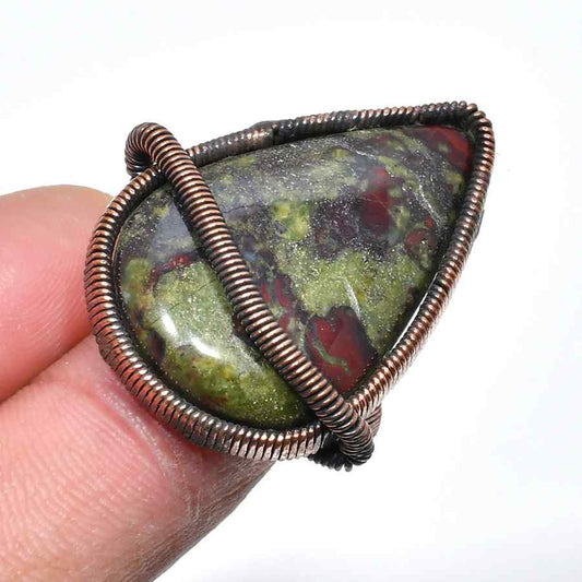 Gaia’s Embrace – Jasper Copper Pendant