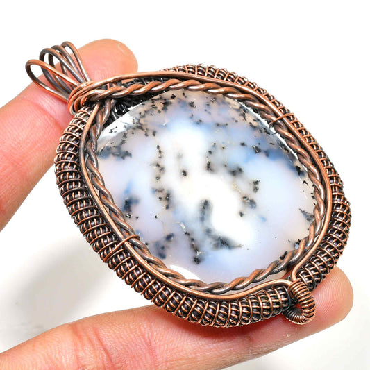 Gaia’s Anchor – Copper-Wrapped Agate Pendant