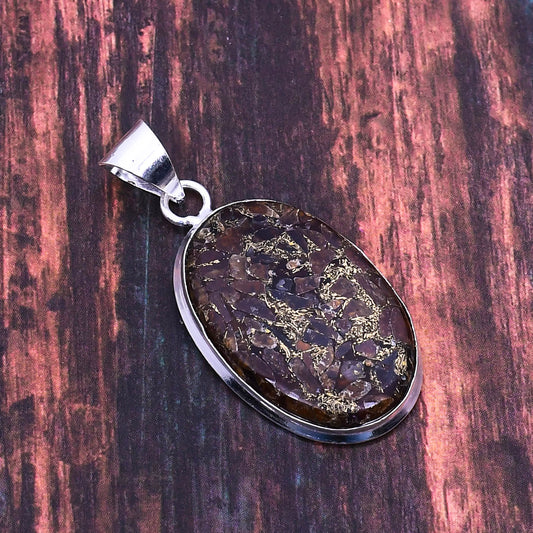 Obsidian Shield – Silver Pendant