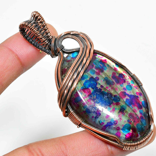 Aria’s Spark – Copper-Wrapped Carnelian Pendant