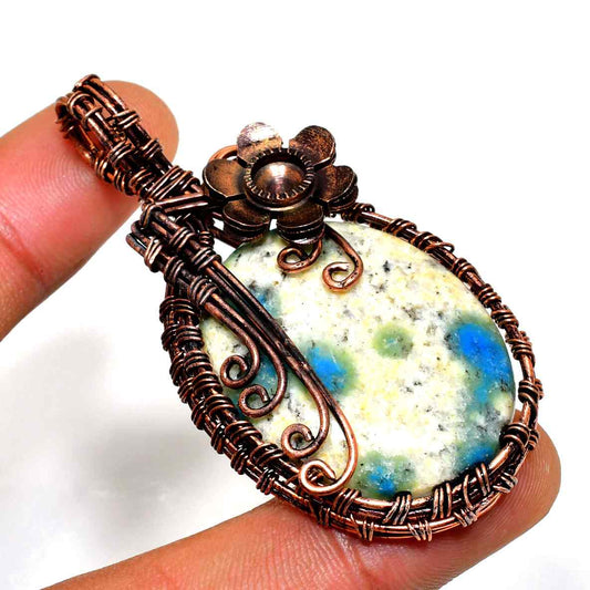 Gaia’s Balance – Copper & Healing Stone Pendant