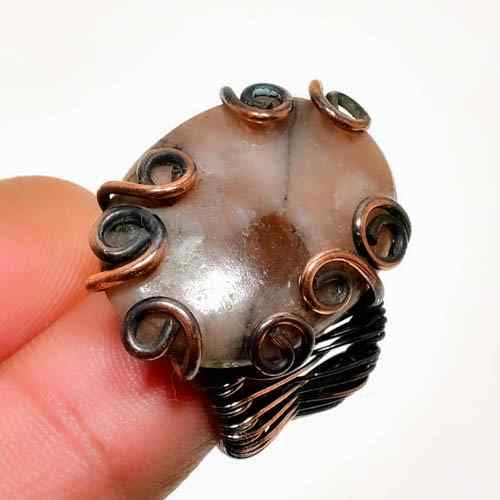 Earthsong – Copper-Wrapped Natural Stone Ring