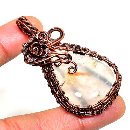 Serenity’s Glow – Opalite Copper Pendant