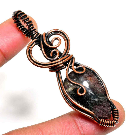 Celestial Harmony – Amethyst & Oxidized Copper Pendant