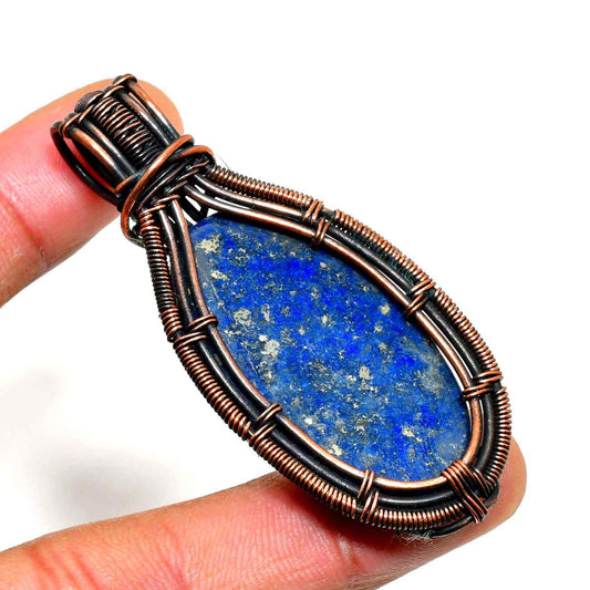 Oracle’s Eye – Lapis Lazuli Copper Pendant