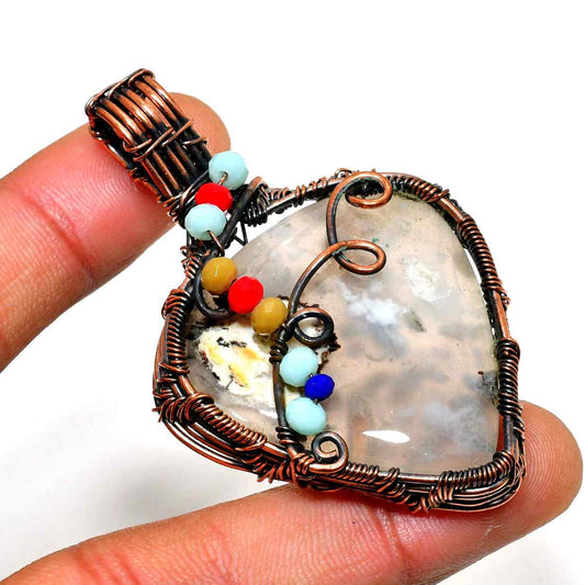 Serenity’s Embrace – Crystal Copper Pendant