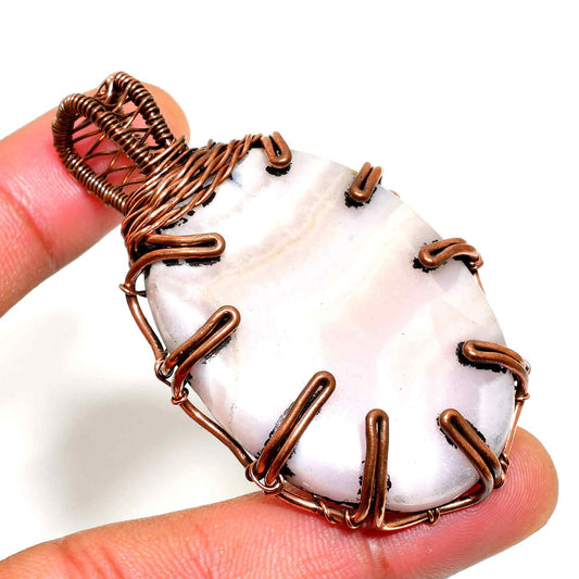 Azura’s Essence – Agate Copper Pendant