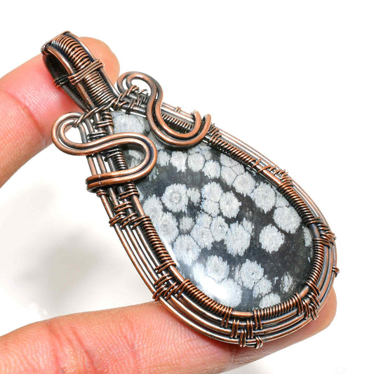 Terra’s Forge – Obsidian Copper Pendant