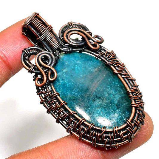 Marina’s Harmony – Aquamarine Copper Pendant
