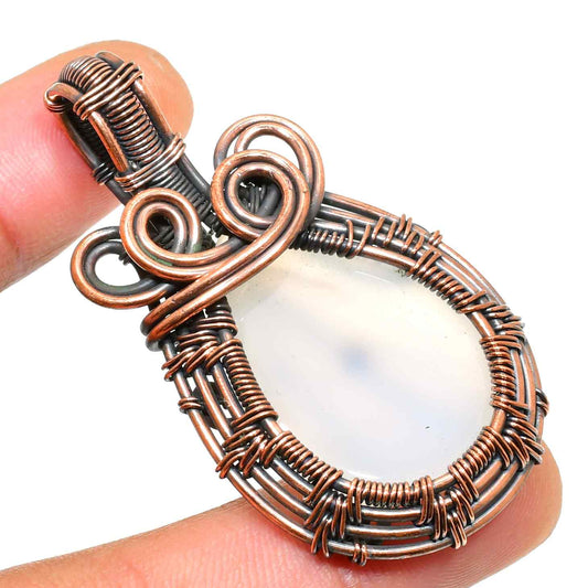 Gaia’s Embrace – Copper-Wrapped Agate Pendant