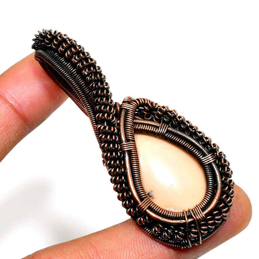 Ember’s Whisper – Grounding Teardrop Copper Pendant