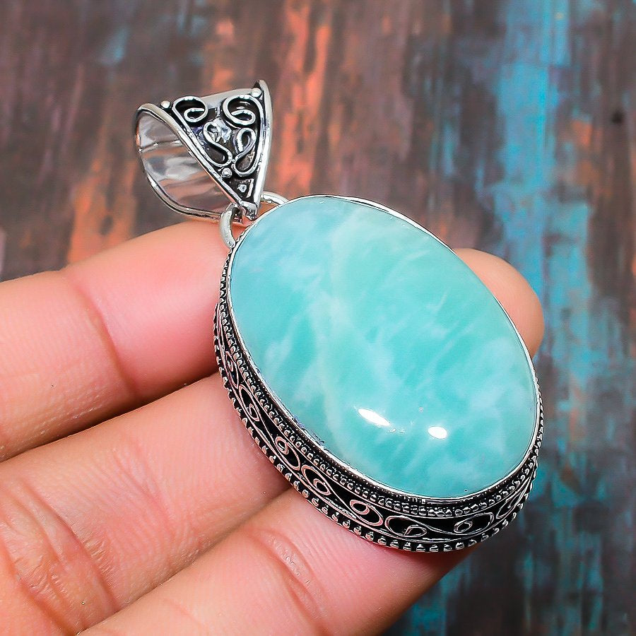 Ocean’s Whisper – Larimar Sterling Silver Pendant