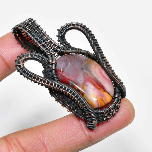 Terra’s Embrace – Oxidized Copper Agate Pendant