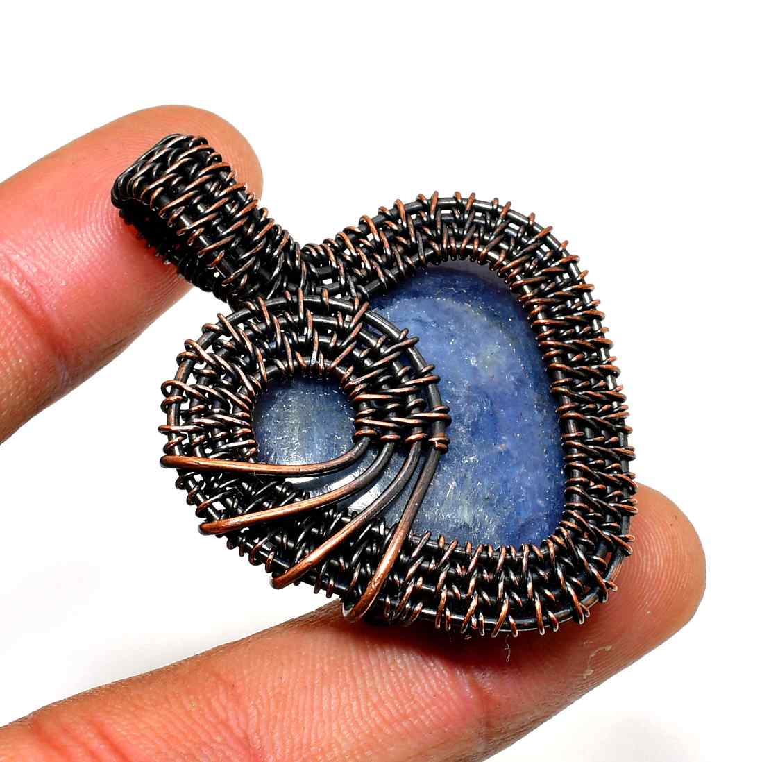Selene’s Wisdom – Lapis Lazuli Copper Pendant